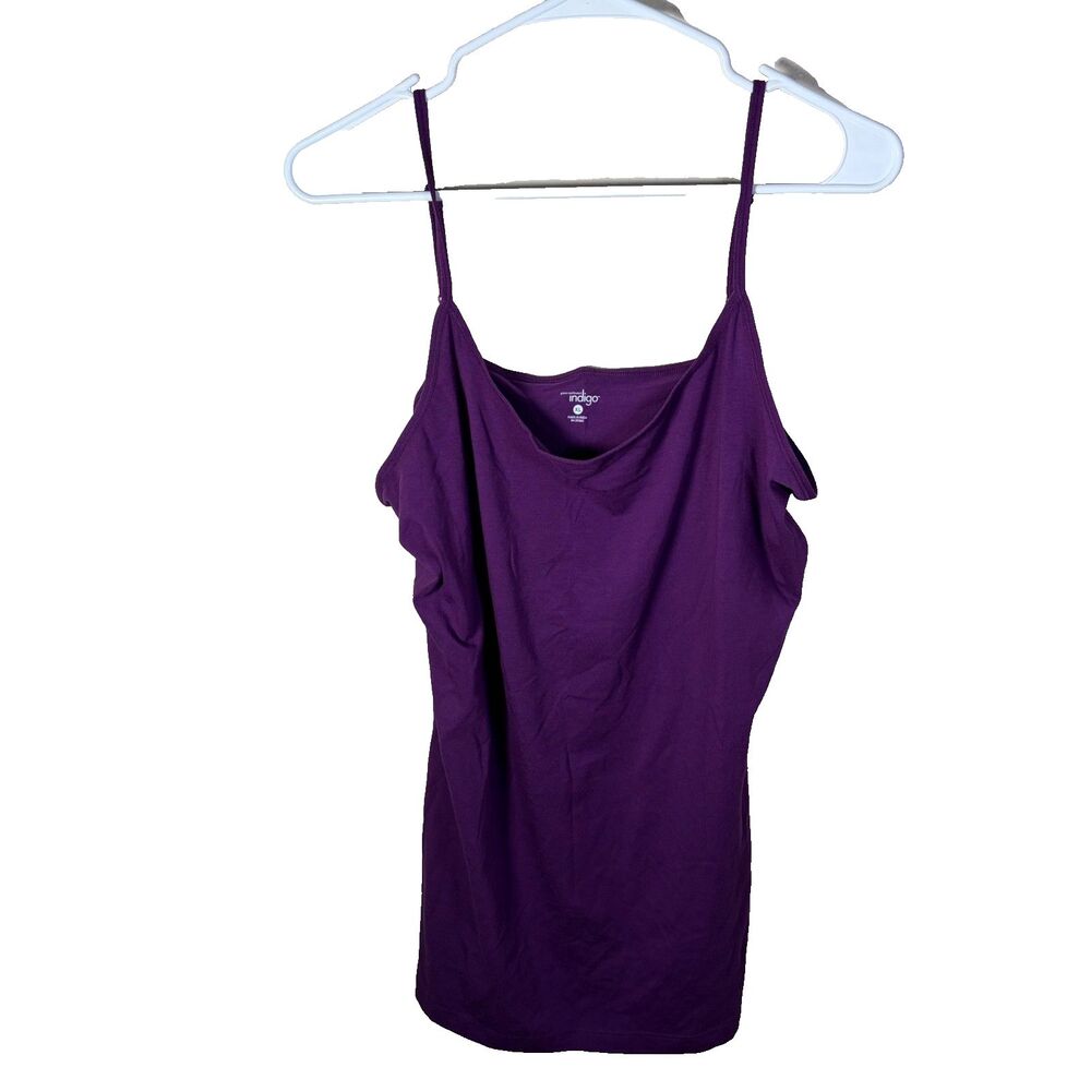 Great Northwest Indigo Tank Top Women's XL Purple Cami Solid Sleeveless NWT